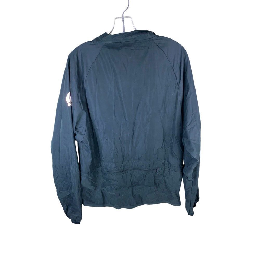 Bearded Goat Mens Large Jacket Black Pockets‎ Full Zip Windbreaker - Picture 2 of 6